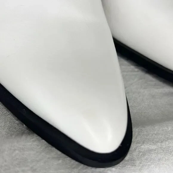 Forever 21 Remmington White Pointed-Toe Western Ankle Boots Size 6 New - Picture 7 of 8